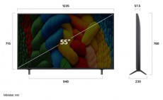 LG 55NANO80A3B 55 colos NanoCell AI NANO80 4K Smart TV 2025 Televíziók - LED televízió - UHD 4K felbontású - 506873