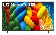 LG 65NANO80A3B 65 colos NanoCell AI NANO80 4K Smart TV 2025 Televíziók - LED televízió - UHD 4K felbontású - 506955