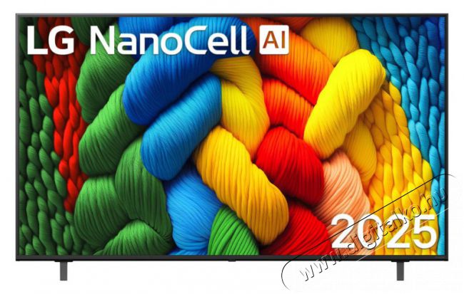LG 65NANO80A3B 65 colos NanoCell AI NANO80 4K Smart TV 2025 Televíziók - LED televízió - UHD 4K felbontású - 506955