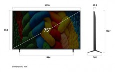 LG 75NANO80A3B UHD NANOCELL SMART TV Televíziók - LED televízió - UHD 4K felbontású - 506865