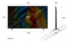 LG 75NANO80A3B UHD NANOCELL SMART TV Televíziók - LED televízió - UHD 4K felbontású - 506865