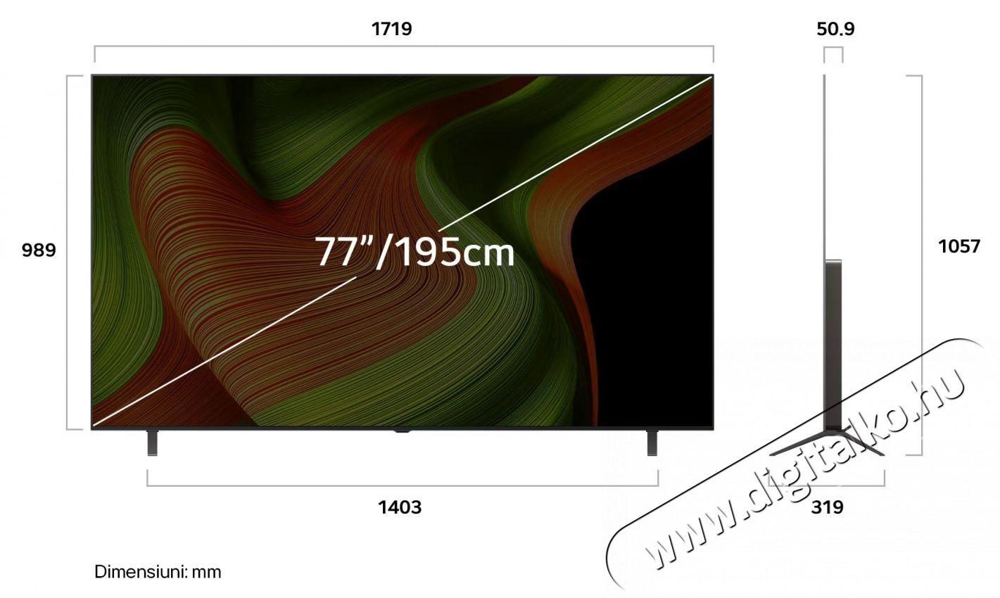 LG 77B53LA OLED telev&iacute;zi&oacute;, 195 cm, Smart, 4K Ultra HD, 100 Hz, F energiaoszt&aacute;ly (2025-&ouml;s modell) Telev&iacute;zi&oacute;k - OLED telev&iacute;zi&oacute; - UHD 4K felbont&aacute;s&uacute; - 535423
