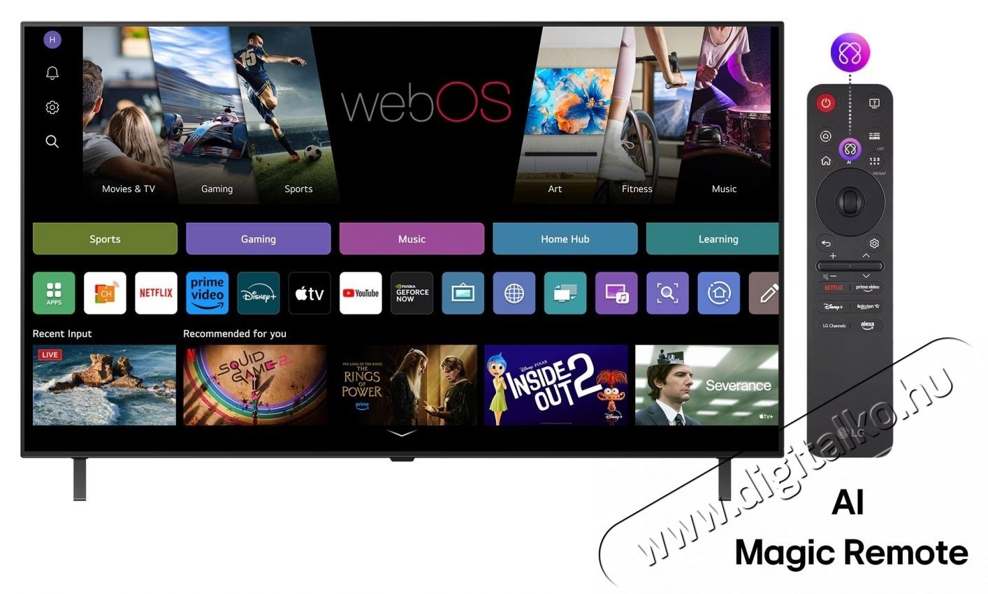 LG 77B53LA OLED telev&iacute;zi&oacute;, 195 cm, Smart, 4K Ultra HD, 100 Hz, F energiaoszt&aacute;ly (2025-&ouml;s modell) Telev&iacute;zi&oacute;k - OLED telev&iacute;zi&oacute; - UHD 4K felbont&aacute;s&uacute; - 535423