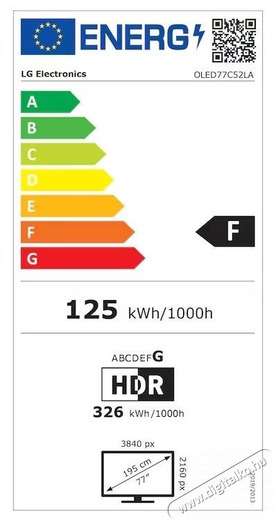 LG 77C52LA OLED evo telev&iacute;zi&oacute;, 195 cm, Smart, 4K Ultra HD, 100 Hz, F energiaoszt&aacute;ly (2025-&ouml;s modell) Telev&iacute;zi&oacute;k - OLED telev&iacute;zi&oacute; - UHD 4K felbont&aacute;s&uacute; - 535412
