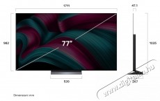 LG 77C52LA OLED evo telev&iacute;zi&oacute;, 195 cm, Smart, 4K Ultra HD, 100 Hz, F energiaoszt&aacute;ly (2025-&ouml;s modell) Telev&iacute;zi&oacute;k - OLED telev&iacute;zi&oacute; - UHD 4K felbont&aacute;s&uacute; - 535412