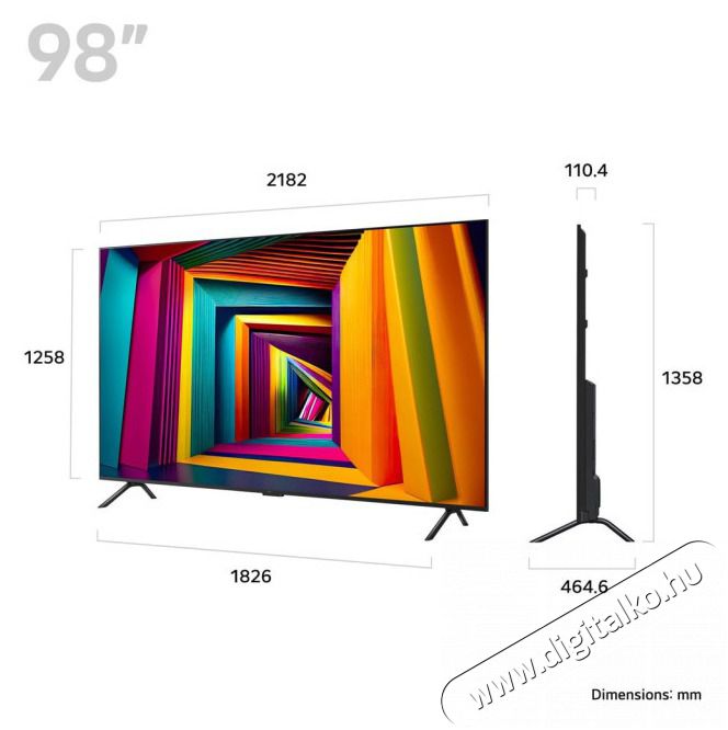 LG 98UT91006LA 98 colos UHD UT91 4K Smart TV 2024 Telev&iacute;zi&oacute;k - LED telev&iacute;zi&oacute; - UHD 4K felbont&aacute;s&uacute; - 508397