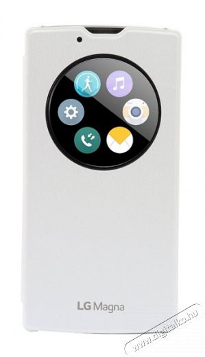 LG CCF-605-W Y90 Magna book cover tok - fehér Mobil / Kommunikáció / Smart - Mobiltelefon kiegészítő / tok - Tok / hátlap - 302405