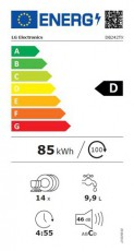 LG DB365TXS Beépíthető mosogatógép Konyhai termékek - Mosogatógép - Normál (60cm) beépíthető mosogatógép - 494232