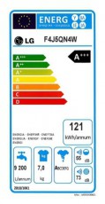 LG F4J5QN4W elöltöltős mosógép Háztartás / Otthon / Kültér - Mosógép / szárítógép - Elöltöltős normál (60cm-ig) mosógép - 320847