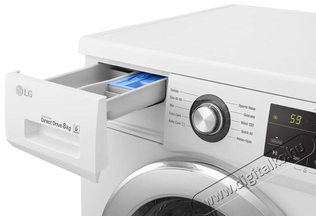 LG F4J3TN5WE el&ouml;lt&ouml;ltős mos&oacute;g&eacute;p H&aacute;ztart&aacute;s / Otthon / K&uuml;lt&eacute;r - Mos&oacute;g&eacute;p / sz&aacute;r&iacute;t&oacute;g&eacute;p - El&ouml;lt&ouml;ltős norm&aacute;l (60cm-ig) mos&oacute;g&eacute;p - 370449