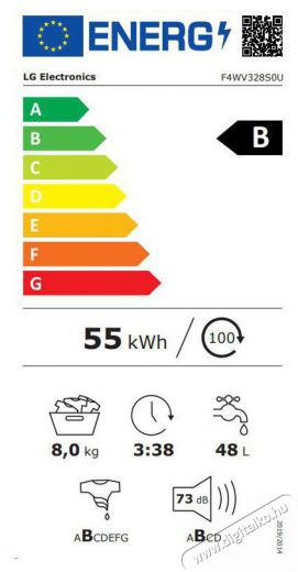 LG F4WV328S0U Gőzmosógép Háztartás / Otthon / Kültér - Mosógép / szárítógép - Elöltöltős normál (60cm-ig) mosógép - 374997