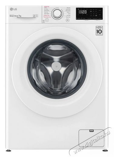LG F2WV3S7S3E Keskeny elöltöltős gőzmosógép 7 kg, Inverter motor, 1200 centrifuga, Steam, AI DD, 14 program Háztartás / Otthon / Kültér - Mosógép / szárítógép - Elöltöltős keskeny (45cm-ig) mosógép - 381323