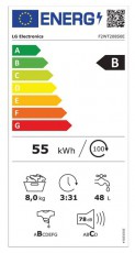 LG F2WT208S0E Elöltöltős gőzmosógép 8 kg, 1200 fordulat, Steam, 15 program, B energiaosztály, Fehér Háztartás / Otthon / Kültér - Mosógép / szárítógép - Elöltöltős normál (60cm-ig) mosógép - 415847
