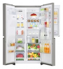 LG GSJ961NEBZ hűtőszekrény Konyhai termékek - Hűtő, fagyasztó (szabadonálló) - Amerikai típusú Side By Side hűtő - 307614