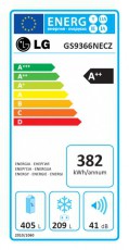 LG GS9366NECZ hűtőszekrény Konyhai termékek - Hűtő, fagyasztó (szabadonálló) - Amerikai típusú Side By Side hűtő - 288073