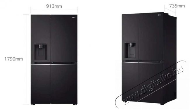 LG GSJV70WBTF Side by Side hűtő Konyhai termékek - Hűtő, fagyasztó (szabadonálló) - Amerikai típusú Side By Side hűtő - 374902