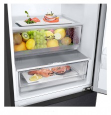 LG GBP62MCNBC Kombinált hűtőszekrény, 384 l, No Frost, DoorCooling+, LinearCooling, NatureFresh, B energiaosztály, 203 cm, Fekete Konyhai termékek - Hűtő, fagyasztó (szabadonálló) - Alulfagyasztós kombinált hűtő - 499570