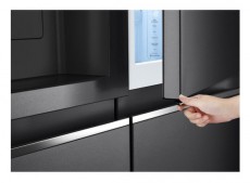 LG GSJV71MCTE Side-by-side hűtőszekrény, E energiaosztály, 635 L, No Frost, WiFi, LED, M: 189 cm, Fekete Konyhai termékek - Hűtő, fagyasztó (szabadonálló) - Amerikai típusú Side By Side hűtő - 499563