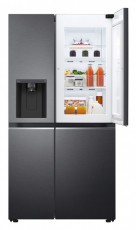 LG GSJV71MCTE Side-by-side hűtőszekrény, E energiaosztály, 635 L, No Frost, WiFi, LED, M: 189 cm, Fekete Konyhai termékek - Hűtő, fagyasztó (szabadonálló) - Amerikai típusú Side By Side hűtő - 499563