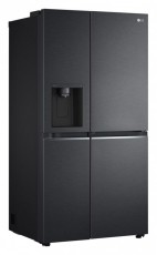 LG GSJV71MCTE Side-by-side hűtőszekrény, E energiaosztály, 635 L, No Frost, WiFi, LED, M: 189 cm, Fekete Konyhai termékek - Hűtő, fagyasztó (szabadonálló) - Amerikai típusú Side By Side hűtő - 499563