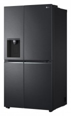 LG GSJV71MCTE Side-by-side hűtőszekrény, E energiaosztály, 635 L, No Frost, WiFi, LED, M: 189 cm, Fekete Konyhai termékek - Hűtő, fagyasztó (szabadonálló) - Amerikai típusú Side By Side hűtő - 499563