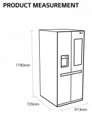 LG GSXV90MCDE HŰTŐ SIDE BY SIDE Konyhai termékek - Hűtő, fagyasztó (szabadonálló) - Amerikai típusú Side By Side hűtő - 499562