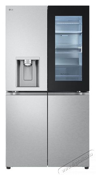 LG GMG960MBEE Instaview n&eacute;gyajt&oacute;s inox hűtőszekr&eacute;ny Konyhai term&eacute;kek - Hűtő, fagyaszt&oacute; (szabadon&aacute;ll&oacute;) - Amerikai t&iacute;pus&uacute; Side By Side hűtő - 499896