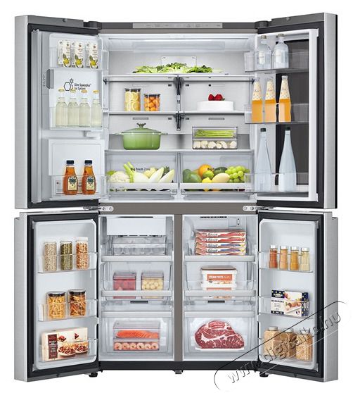 LG GMG960MBEE Instaview n&eacute;gyajt&oacute;s inox hűtőszekr&eacute;ny Konyhai term&eacute;kek - Hűtő, fagyaszt&oacute; (szabadon&aacute;ll&oacute;) - Amerikai t&iacute;pus&uacute; Side By Side hűtő - 499896