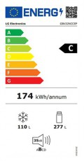 LG GBV22NCCEP fekete alulfagyasztós hűtőszekrény Konyhai termékek - Hűtő, fagyasztó (szabadonálló) - Alulfagyasztós kombinált hűtő - 501479