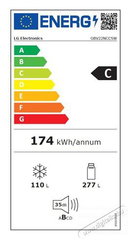 LG GBV22NCCSW HŰTŐ ALULFAGYASZT&Oacute;S Konyhai term&eacute;kek - Hűtő, fagyaszt&oacute; (szabadon&aacute;ll&oacute;) - Alulfagyaszt&oacute;s kombin&aacute;lt hűtő - 502899