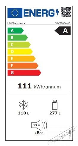 LG GBV7280AMB HŰTŐ ALULFAGYASZT&Oacute;S Konyhai term&eacute;kek - Hűtő, fagyaszt&oacute; (szabadon&aacute;ll&oacute;) - Alulfagyaszt&oacute;s kombin&aacute;lt hűtő - 502903