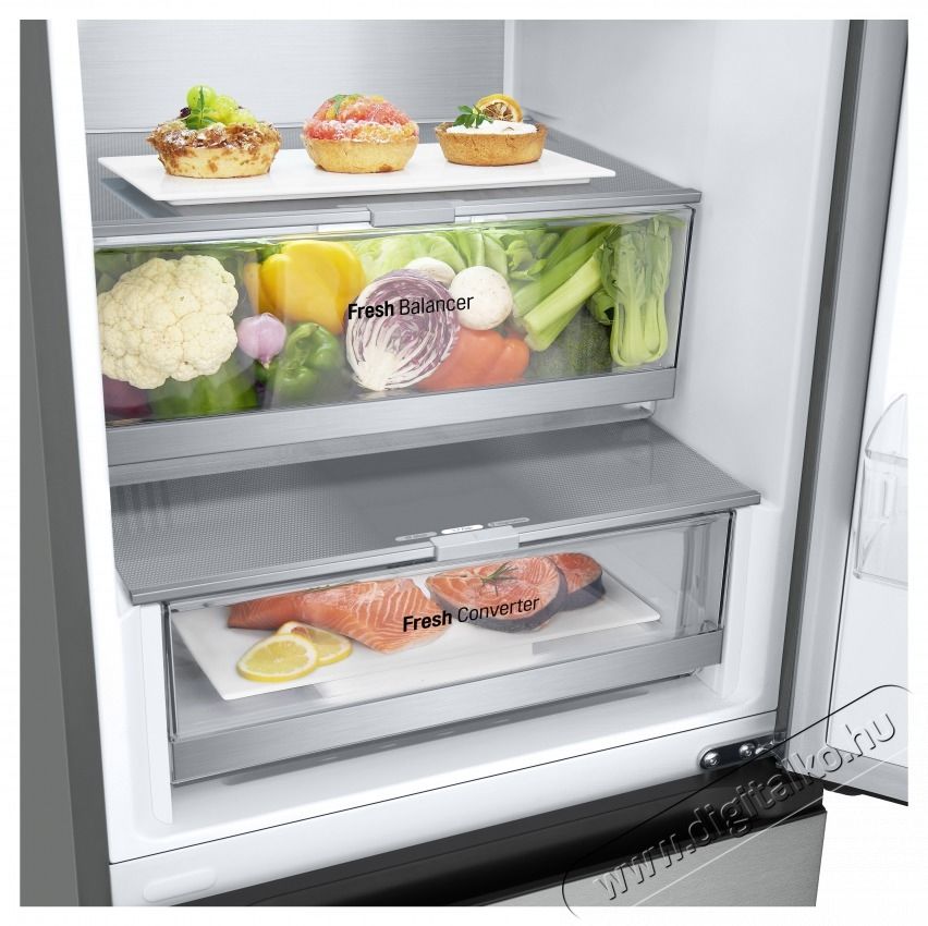 LG GBV7280AMB HŰTŐ ALULFAGYASZT&Oacute;S Konyhai term&eacute;kek - Hűtő, fagyaszt&oacute; (szabadon&aacute;ll&oacute;) - Alulfagyaszt&oacute;s kombin&aacute;lt hűtő - 502903