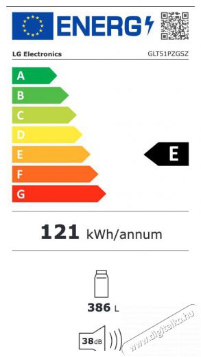 LG GLT51PZGSZ egyajtós hűtőszekrény Konyhai termékek - Hűtő, fagyasztó (szabadonálló) - Fagyasztó nélküli hűtő - 372261