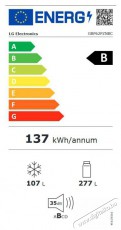 LG GBP62PZNBC Alulfagyasztós hűtőszekrény Konyhai termékek - Hűtő, fagyasztó (szabadonálló) - Alulfagyasztós kombinált hűtő - 381492