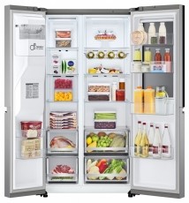 LG GSXV80PZLE InstaView Door-in-Door Side-by-Side hűtőszekr&eacute;ny Konyhai term&eacute;kek - Hűtő, fagyaszt&oacute; (szabadon&aacute;ll&oacute;) - Amerikai t&iacute;pus&uacute; Side By Side hűtő - 531146