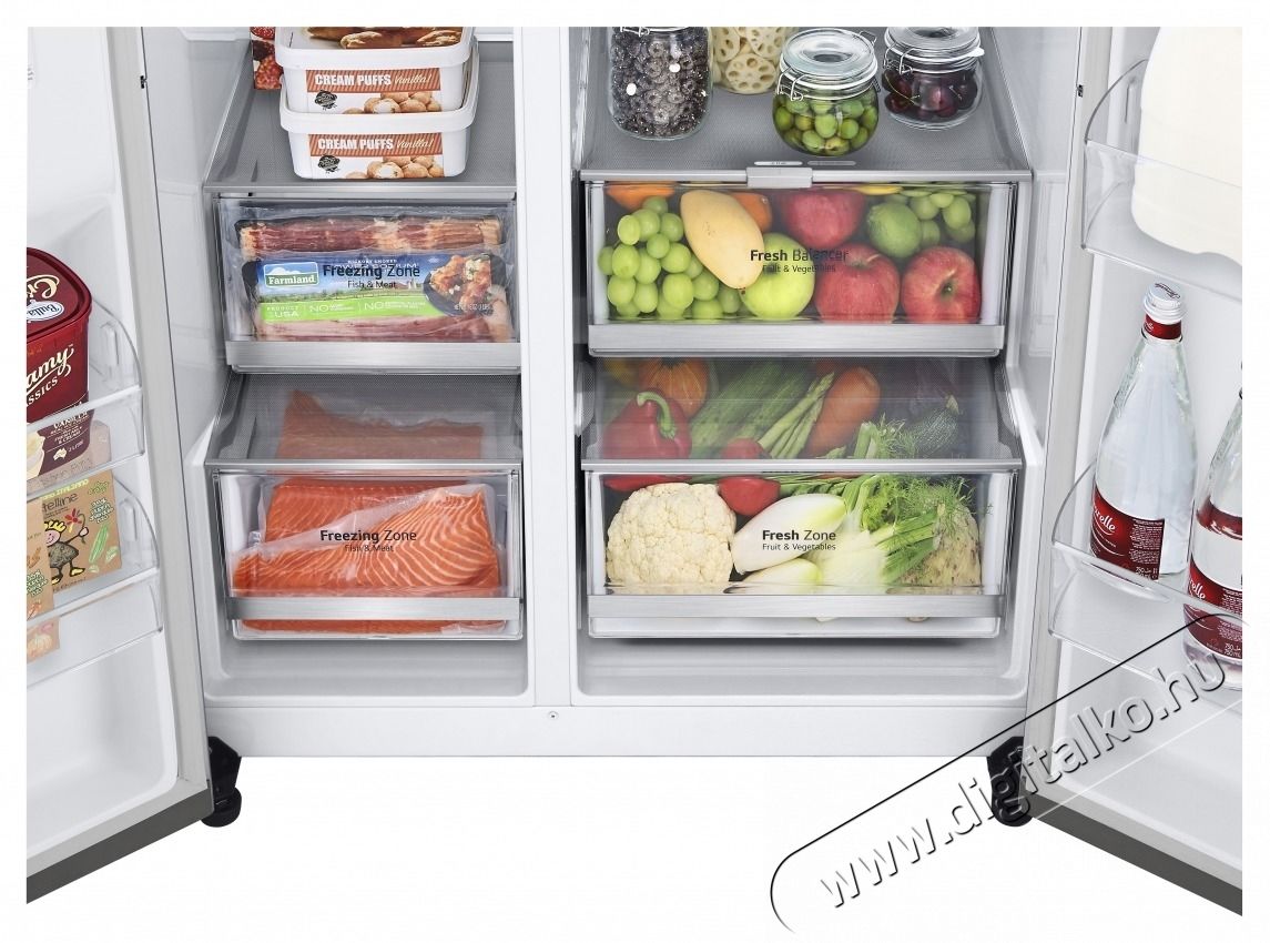 LG GSXV80PZLE InstaView Door-in-Door Side-by-Side hűtőszekr&eacute;ny Konyhai term&eacute;kek - Hűtő, fagyaszt&oacute; (szabadon&aacute;ll&oacute;) - Amerikai t&iacute;pus&uacute; Side By Side hűtő - 531146