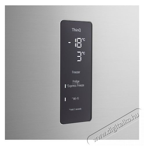 LG GTFV61PYBQD Fel&uuml;lfagyaszt&oacute;s hűtőszekr&eacute;ny, DoorCooling+&trade; &eacute;s ThinQ&trade; Konyhai term&eacute;kek - Hűtő, fagyaszt&oacute; (szabadon&aacute;ll&oacute;) - Fel&uuml;lfagyaszt&oacute;s kombin&aacute;lt hűtő - 532888