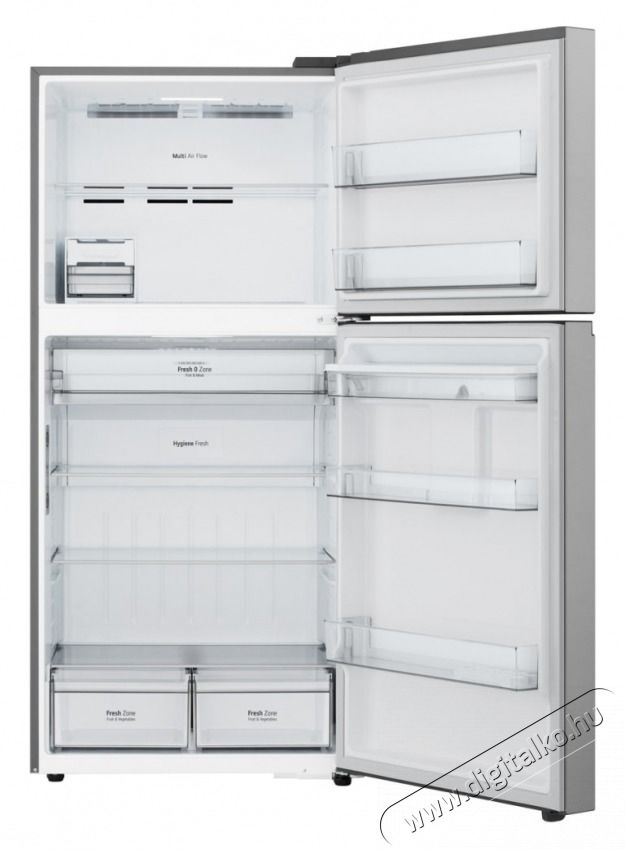 LG GTFV61PYBQD Fel&uuml;lfagyaszt&oacute;s hűtőszekr&eacute;ny, DoorCooling+&trade; &eacute;s ThinQ&trade; Konyhai term&eacute;kek - Hűtő, fagyaszt&oacute; (szabadon&aacute;ll&oacute;) - Fel&uuml;lfagyaszt&oacute;s kombin&aacute;lt hűtő - 532888