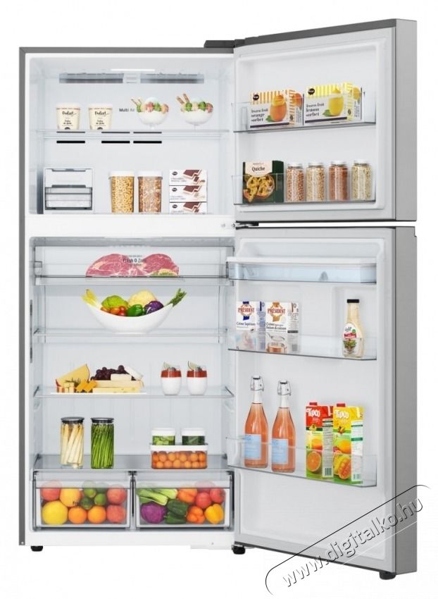 LG GTFV61PYBQD Fel&uuml;lfagyaszt&oacute;s hűtőszekr&eacute;ny, DoorCooling+&trade; &eacute;s ThinQ&trade; Konyhai term&eacute;kek - Hűtő, fagyaszt&oacute; (szabadon&aacute;ll&oacute;) - Fel&uuml;lfagyaszt&oacute;s kombin&aacute;lt hűtő - 532888