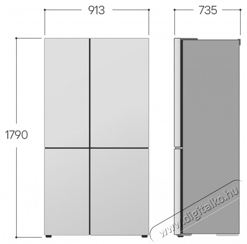 LG GSLC41EPPE Side-by-Side hűtőszekr&eacute;ny, 641L Konyhai term&eacute;kek - Hűtő, fagyaszt&oacute; (szabadon&aacute;ll&oacute;) - Amerikai t&iacute;pus&uacute; Side By Side hűtő - 534040