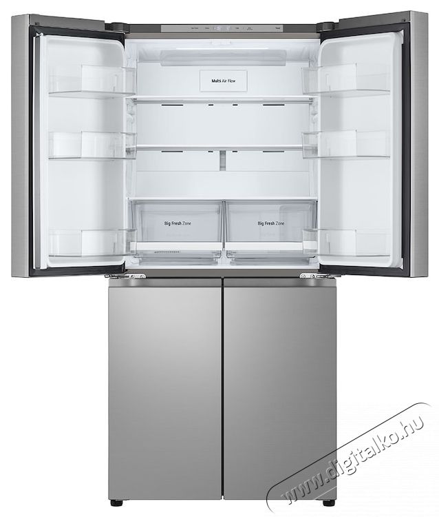 LG GMB860PYDE Side by side hűtőszekr&eacute;ny, 530 l, No Frost, Multi-Door, E energiaoszt&aacute;ly, M 179 cm, Rozsdamentes ac&eacute;l Konyhai term&eacute;kek - Hűtő, fagyaszt&oacute; (szabadon&aacute;ll&oacute;) - Amerikai t&iacute;pus&uacute; Side By Side hűtő - 535407