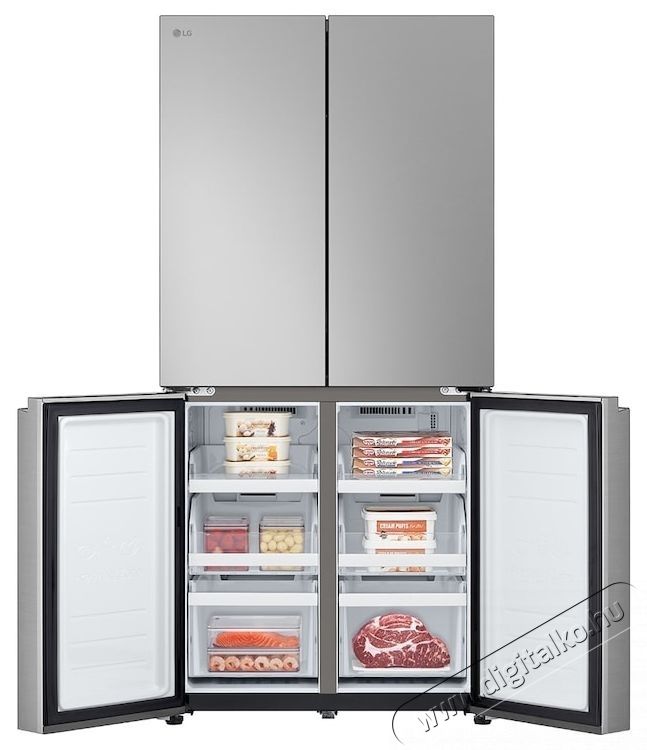 LG GMB860PYDE Side by side hűtőszekr&eacute;ny, 530 l, No Frost, Multi-Door, E energiaoszt&aacute;ly, M 179 cm, Rozsdamentes ac&eacute;l Konyhai term&eacute;kek - Hűtő, fagyaszt&oacute; (szabadon&aacute;ll&oacute;) - Amerikai t&iacute;pus&uacute; Side By Side hűtő - 535407