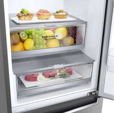 LG GBB72PZEFN alulfagyasztós hűtőszekrény - inox Konyhai termékek - Hűtő, fagyasztó (szabadonálló) - Alulfagyasztós kombinált hűtő - 371207