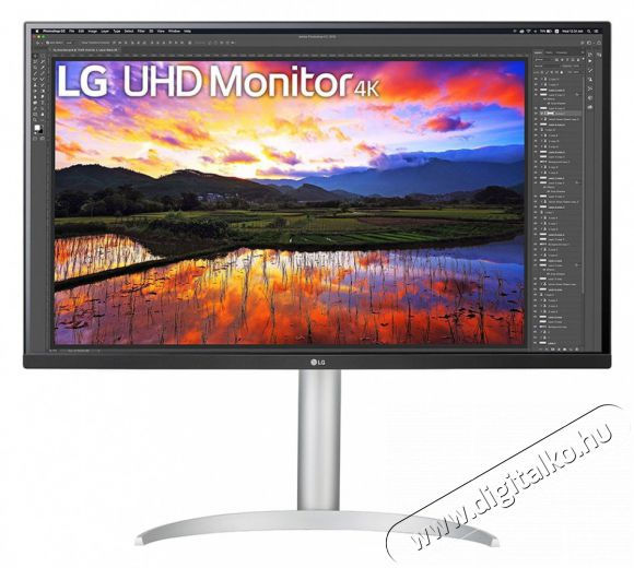 LG VA monitor 31.5 32UP55NP, 3840x2160, 16:9, 350cd/m2, 4ms, 2xHDMI/DisplayPort/USB-C/2xUSB, Pivot Iroda és számítástechnika - Monitor - Monitor - 484021