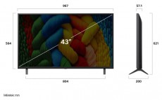 LG 43NANO80A3B 43 colos NanoCell AI NANO80 4K Smart TV 2025 Televíziók - LED televízió - UHD 4K felbontású - 506684