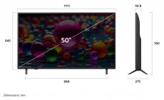 LG 50UA75003LA 50 colos UHD AI UA75 4K Smart TV 2025 Televíziók - LED televízió - UHD 4K felbontású - 506869
