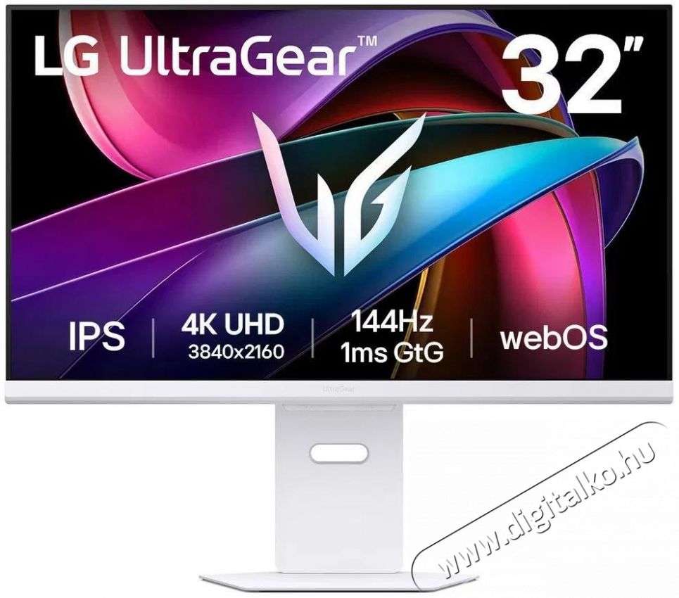 LG LG UltraGear&trade; 32G810SA-W IPS LED gaming monitor, 31.5 , 4K UHD (3840x2160), 144Hz, 1ms GTG, webOS, NVIDIA G-Sync&trade;, DisplayHDR 400, 2 db 7W hangsz&oacute;r&oacute;, USB Type-C 60W, Feh&eacute;r Iroda &eacute;s sz&aacute;m&iacute;t&aacute;stechnika - Monitor - Monitor - 533564