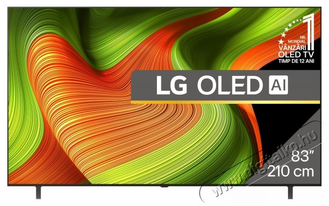 LG OLED 83B53LA telev&iacute;zi&oacute;, 210 cm, Smart, 4K Ultra HD, 100 Hz, F energiaoszt&aacute;ly (2025-&ouml;s modell) Telev&iacute;zi&oacute;k - LED telev&iacute;zi&oacute; - UHD 4K felbont&aacute;s&uacute; - 535421