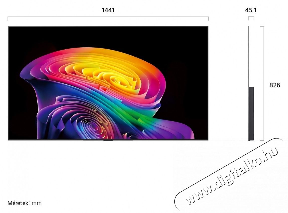 LG OLED65C61LA 65 colos OLED evo AI C6 4K Smart TV 2026 Telev&iacute;zi&oacute;k - OLED telev&iacute;zi&oacute; - UHD 4K felbont&aacute;s&uacute; - 540579
