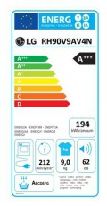 LG RH90V9AV4N HŐSZIVATTYÚS SZÁRÍTÓGÉP Háztartás / Otthon / Kültér - Mosógép / szárítógép - Szárítógép - 476953